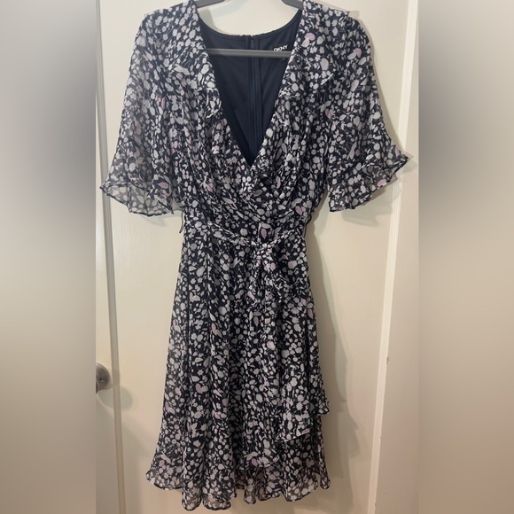 Dkny Dresses & Skirts - DKNY Black Floral Wrap Dress